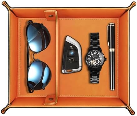 SITHON Valet Tray Desktop Storage Organizer with 2 Compartments by SITHON