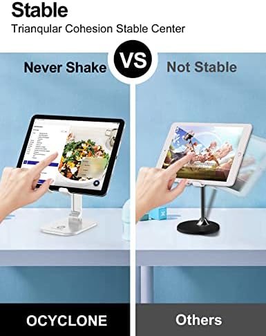 Phone Stand for Desk, Foldable Cell Phone Stand Holder, White - Image 5