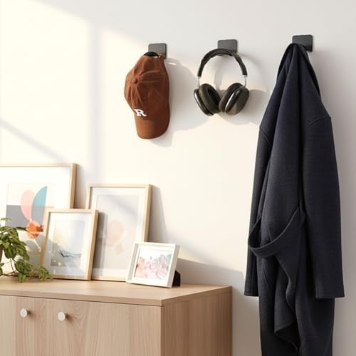 SHENLIU 30 Pcs Headphone Wall Hangers, Adhesive Headset Holder Hooks for Wall Mount General Purpose Stand Hooks for Most Headphone Controller Hat Baseball Caps Closet Door - Image 5