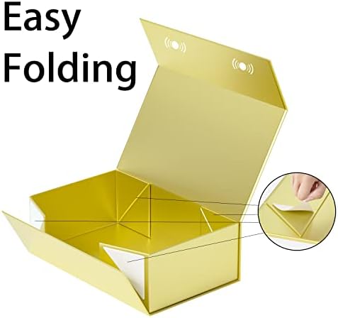 Gold Gift Box, 12x6x4'' Gift Boxes with Lids for Presents - Image 4