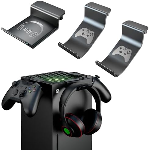 Controller Holder Detachable for Xbox Series X - 2 Controller Holders and 1 Headphone Stand for Xbox Series X Gamers by ZAONOOL