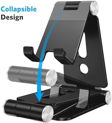 OMOTON Foldable Cell Phone Stand, C4 Portable Aluminum Phone Holder - Image 3