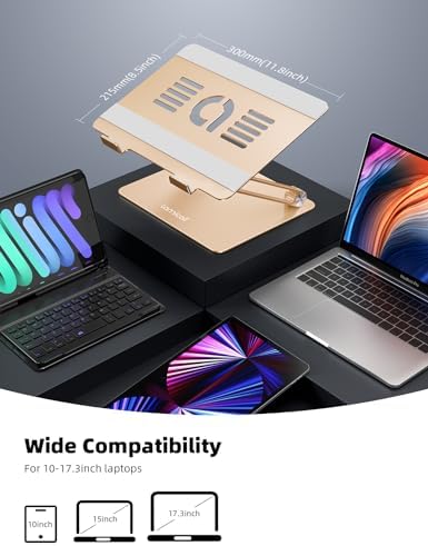 Lamicall Adjustable Laptop Stand for Desk for MacBook Air Pro HP 10-17.3'' - Image 4