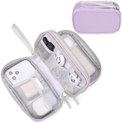 FYY Electronic Organizer, Travel Tech Pouch, Cable Organizer Light Purple by FYY