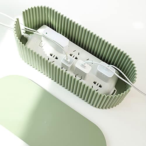 Cable Management Box, Cord Organizer Box, Small, Green - Image 5