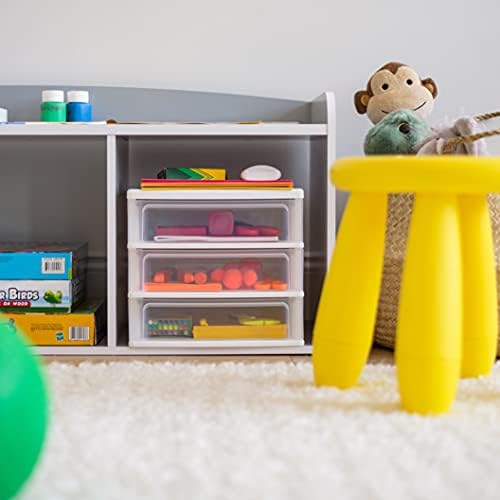 IRIS USA 3-Drawer Medium Stacking Desktop Organizer, White - Image 2