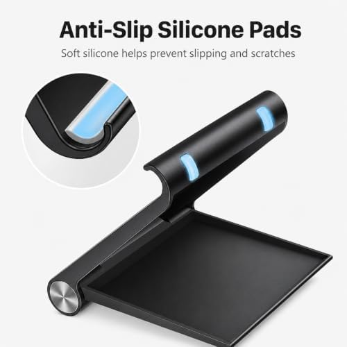 Foldable Phone & Tablet Stand for Desk, Adjustable Portable Phone Holder for Smartphones & Mini Tablets, Non-Slip Design - Image 6