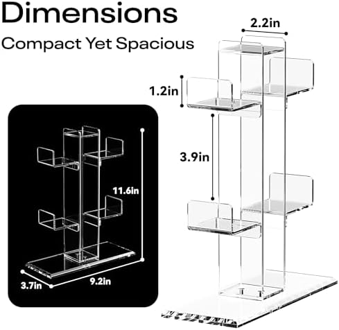 Acrylic Controller Stand, 3-Tier Headphone and Game Controller Holder with 5 Slots, Clear Desk Organizer for Xbox, PS5, PS4, Switch and More - Image 2