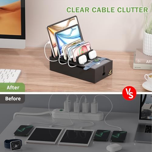 Bamboo Cable Management Box, No Power Adapter -Black - Image 3
