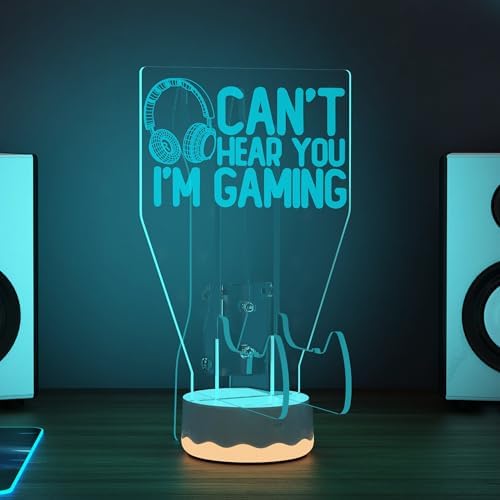 CoolGift Mart Light Up Headset and Controller Stand, 16 Colors 3D LED Lights Gamepad Headphone Holder with Remote Control, Game Controller Hanger for All Universal Gaming PC Accessories - Image 6
