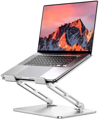 Portable Laptop Stand, Aluminum Laptop Stand for Desk - Silver by LOXP