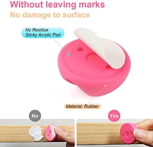 Cable Clips, Desk Cable Drop, Desk Wire Clips for All Your Computer, Electrical, Charging or Mouse Cord (Colorful,6pcs) - Image 3