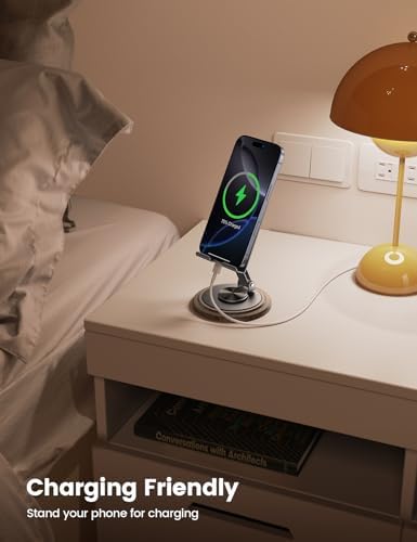 Lamicall Sturdy Grey Phone Stand, Desk Accessories for Men - Image 3