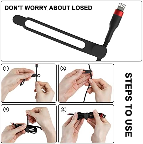 24Pcs Silicone Cable Ties, Cord Organizer Cable Management-Multi - Image 3