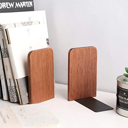 muso wood Sapele Book Ends for Shelves, 1 Pair - Image 5