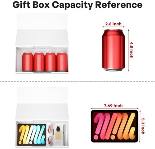 5 Pack White Gift Box, 12x6x4'' Gift Boxes with Lids for Presents - Image 3