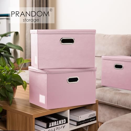 Leather Foldable Storage Boxes with Lids,Closet Storage Bins 24L - Image 2