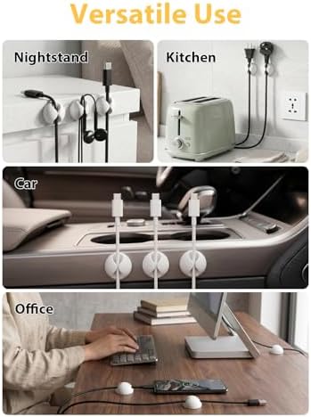 6pcs Cord Holder, Self-Adhesive Cable Clips for Phone Chargers - Image 6