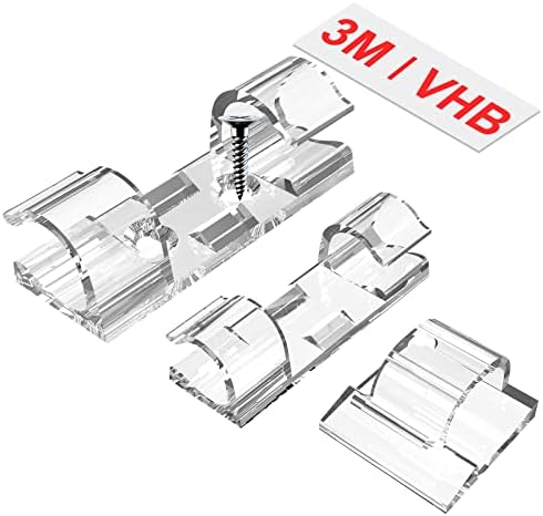 TidyHelper Adhesive Cable Clips Clear (M&L Sizes, 60 PCS), Indoor/Outdoor by TidyHelper
