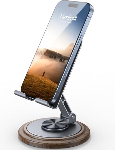 Lamicall Sturdy Grey Phone Stand, Desk Accessories for Men by Lamicall
