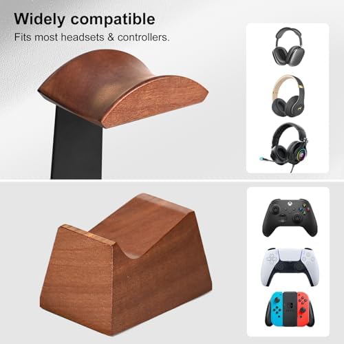 UPERGO Headphone and Headset Stand with Controller Holders for Gaming Desk - Image 4