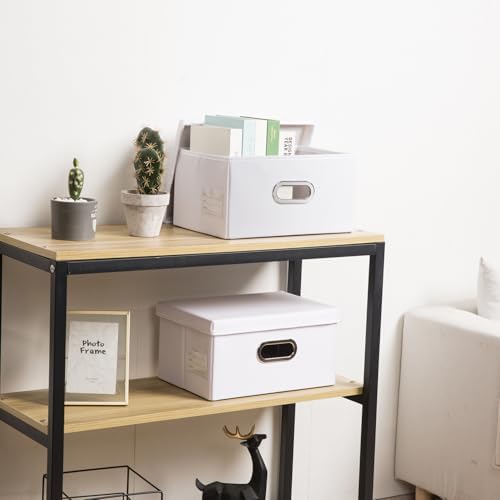Leather Foldable Storage Boxes with Lids,Closet Storage Bins 15L - Image 2