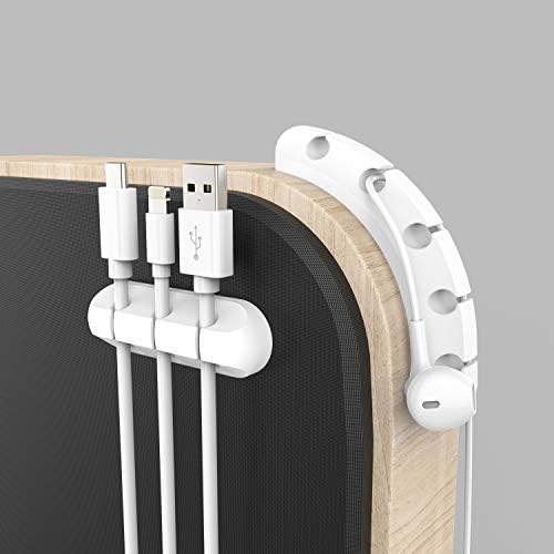 Cord Organizer for Desk, White Cable Organizer Cable Clips 2 Pack - Image 4