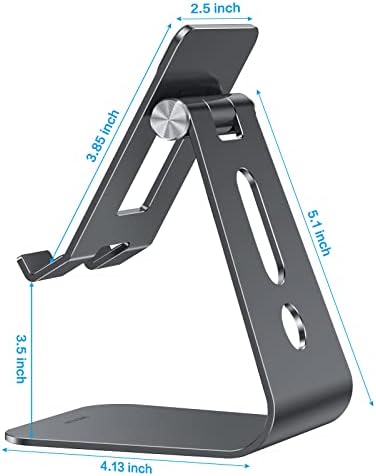OMOTON T2 Tablet Stand for Desk, Aluminum Holder for iPad Pro/Air, Black - Image 4