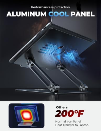 Lamicall Adjustable Laptop Stand for Desk for MacBook Air Pro HP 10-17.3'' - Image 5