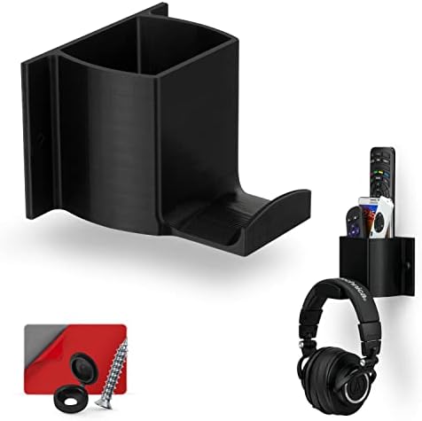 BRAINWAVZ Elephant Headphone & TV Remote Control Wall Mount Holder/Phone, Accessories Storage Organiser, Universal Headset Hanger, Adhesive & Screw In, More by Brainwavz