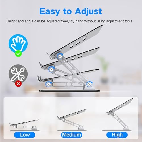 Laptop Stand for Desk, Adjustable Laptop Riser Holder - Image 3