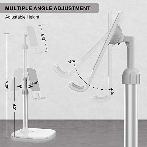 Cell Phone Stand, Phone Stand for Desk, Phone Holder Stand Compatible with iPhone and All Mobile Phones Tablet, Gifts for Adults Women Men Mom Wife, White - Image 3