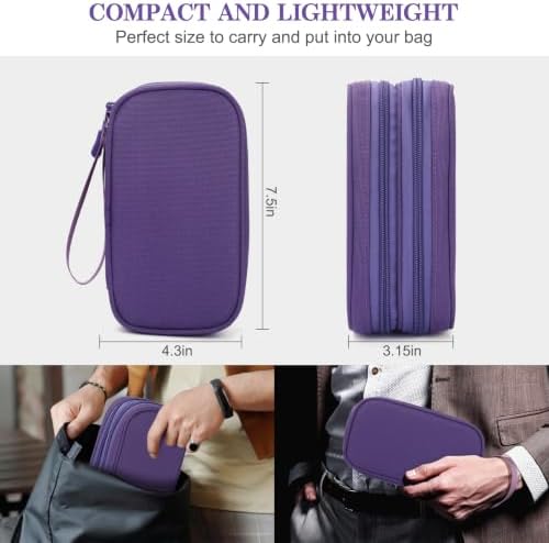 FYY Electronic Organizer, Travel Tech Pouch Bag, Cable Organizer Purple - Image 2