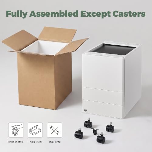 Fully Assembled 3 Drawer File Cabinets for Home Office - Image 4