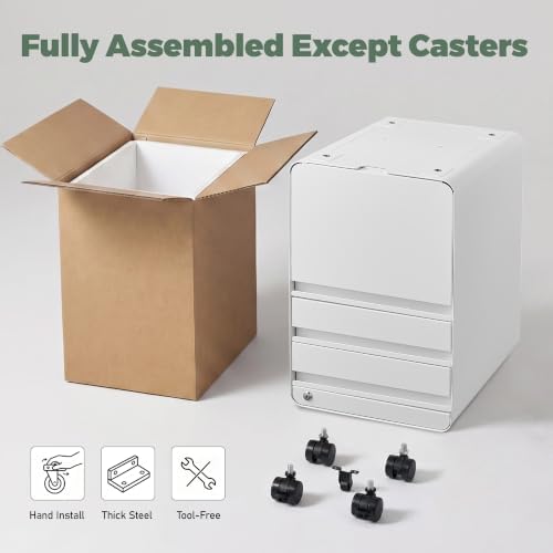3 Drawer Mobile File Cabinets for Home Office - Image 4