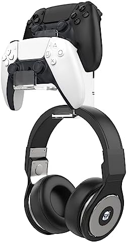 MoKo Controller Wall Mount, Dual Gamepad Headphone Hanger for PS5 Xbox by MoKo