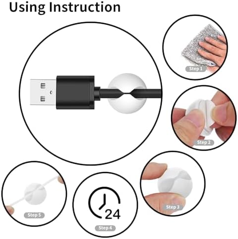 12PCS White Adhesive Cable Clips Cord Organizer for Wire Management - Image 7