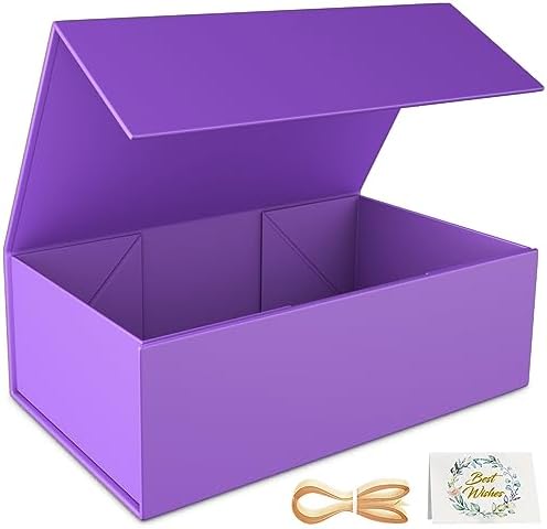 Purple Gift Box, 12x6x4'' Gift Boxes with Lids for Presents by RYDDOY