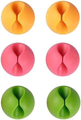 Cable Clips, Desk Cable Drop, Desk Wire Clips for All Your Computer, Electrical, Charging or Mouse Cord (Colorful,6pcs) by Shintop