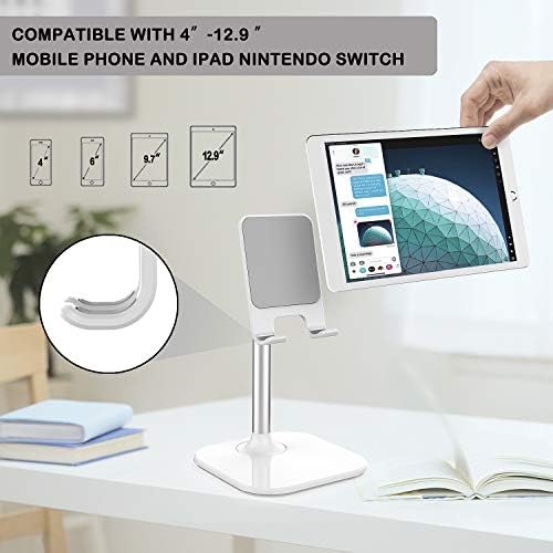 Cell Phone Stand, Phone Stand for Desk, Phone Holder Stand Compatible with iPhone and All Mobile Phones Tablet, Gifts for Adults Women Men Mom Wife, White - Image 2