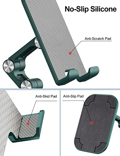Phone Stand for Desk, Foldable Cell Phone Stand Holder, Green - Image 3