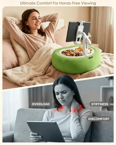 Miledi Tablet Pillow Stand for Bed with 360° Rotating Holder, Green - Image 2