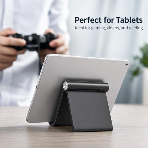 Foldable Phone & Tablet Stand for Desk, Adjustable Portable Phone Holder for Smartphones & Mini Tablets, Non-Slip Design (Christmas Red) - Image 6