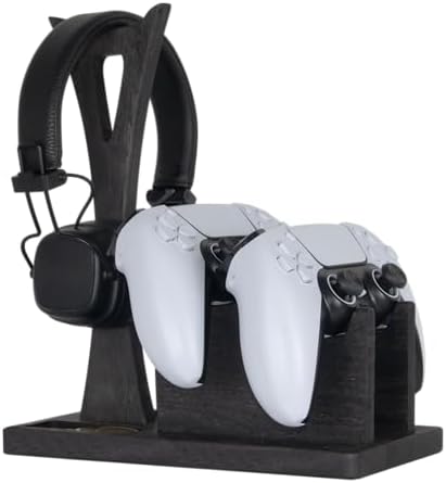 Gamer Gifts for Men Teenage Boy Controller Holder & Headphone Stand, Stylish Gaming Accessories Setup Controller Stand Headset Stands, Unique Gifts for Gamers to Organize Gaming Equipment by Kaseny