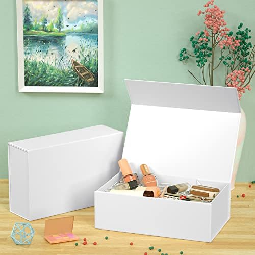 5 Pack White Gift Box, 12x6x4'' Gift Boxes with Lids for Presents - Image 6