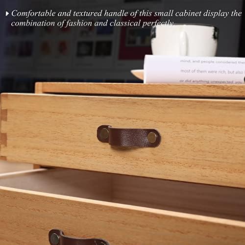 Wooden Desk Organizer with 2 Drawers - Desktop Storage Drawers for Office Supplies File Paper Storage - Wood Chest/Small Cabinets for Jewelry Dresser Kitchen Counter (FAX2C-LT） - Image 5