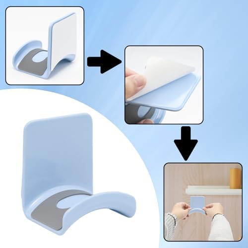 Blue Headphone Stand Hanger, Table Wall Mount Headset Holder Hook - Image 4