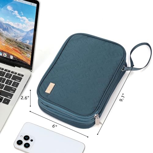 NISHEL Travel Cord Organizer Case, Large, Lake-Blue - Image 6
