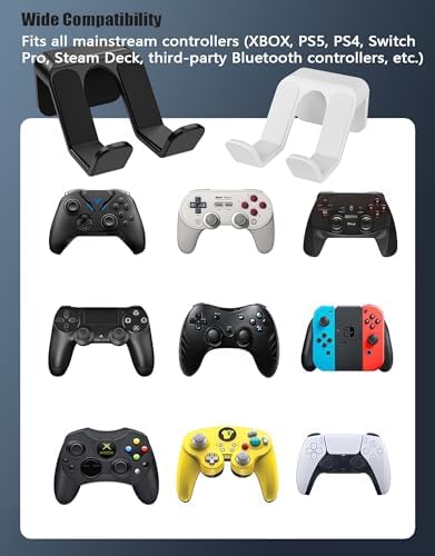 4PCS Controller Holder Wall Mount Headset Holder by Adhesive Screw - Image 3
