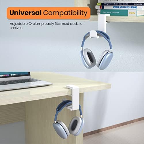 EURPMASK 3-in-1 Rotating Headphone Stand w/2 Detachable Controller Holders - Image 4